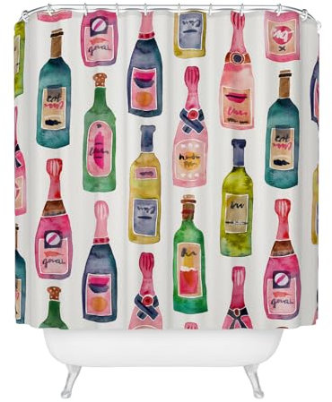 Society6 Shower Curtain - Bathroom Decor by Cat Coquillette - Fabric Shower Curtains for Bathroom, 71 x 74, Champagne Collection