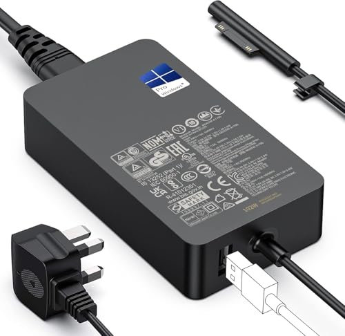 Surface Charger,102W Microsoft Surface Charger for Surface Pro 3/4/5/6/7/7+/8/9, Surface Laptop 1/2/3/4/5/6/7, Surface Go1/Go2/Go3, Surface Book 1/2/3, Surface LaptopGo 1/2/3/4, Surface Laptop Studio