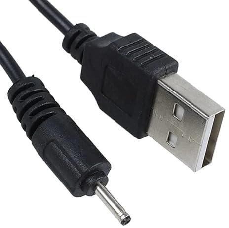 CABLEPELADO Cable alimentación USB DC | Cable Extensión Alimentación CC | Compatible con Nokia | Negro | 80 cm