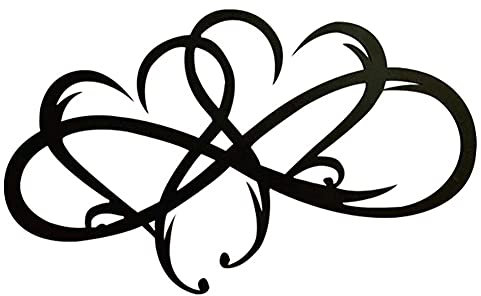 HZWDD Wanddekoration Aus Metall WohnzimmerUnendlichkeit Herz Stahl Wanddekoration, Metallwandkunst Liebe Wandschild, Flur Schlafzimmer Metall Wand Deko