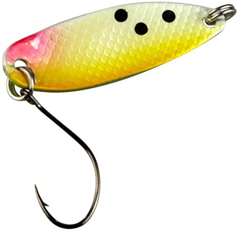 Fishing Tackle Max FTM Spoon Hammer Blinker 3,2g - Forellenblinker, Farbe:Salmon Yellow White UV/Yellow UV