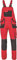 Hans Latzhose - Herren Baumwolle Slim Fit Arbeits-Latzhose - Rot EU52