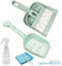 Episkey 6 Pcs Cleaning Set for Small Animal Cage, Small Pet Litter Scoop Set Pet Waste Cleaning Kit with Spray Bottle Small Dustpan for Rabbits Guinea Pigs Hamsters Chinchillas (Blue)
