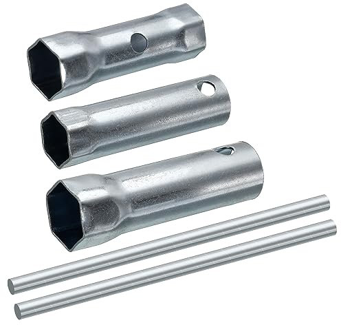 sourcing map 3 Pcs Dual-Ended Wrench Socket Spark Plug Spanner Set (16mm, 21mm, 17/19mm)