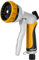 RESTMO Hose Pipe Spray Gun, Heavy Duty Garden Hose Spray Gun, High Pressure Hose Nozzle, Metal Hand Sprayer with 7 Patterns and Water Flow Control, Ideal to Water Plant & Lawn, Wash Car & Pet (Yellow)