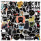Schwarze Katze Aufkleber Set 50 Stück,Niedliche Katze Sticker,Wasserdicht Kawaii Stickers für Kinder Teens Erwachsene,Vinyl Graffiti Decals für Laptop Skateboard Fahrrad Moped Motorrad Scrapbooking