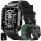 Smartwatch Herren mit Telefonfunktion, 1,95 Touchscreen 5ATM Wasserdicht 123 Sportmodi Aktivitätstracker Sportuhr mit Schrittzähler, Herzfrequenz, Militärische Fitnessuhr für iOS Android (Schwarz)