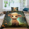 QLasic süße Schafe Bettbezug Mit 3D Bettwäscheset Mit Kissenbezügen, Mikrofaser-Bettbezug-Sets, Geeignet Jugendliche Und Kinder (Single（135x200cm）)
