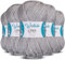 Wollidu Lina Wolle zum Stricken und Häkeln 500g 80% Polyacryl 20% Schafwolle Mulesing-frei Oeko-Tex 5x 100g/90m Häkelwolle/Strickwolle - Grau