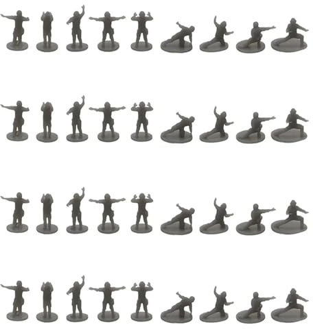 1Set DIY Model 1/700 1/350 Scale Military Soldiers Model 3D Resin Ship Commander Ground Crew Figure Accessories For DIY Scene Assembly Mould(1/350 (36pcs))