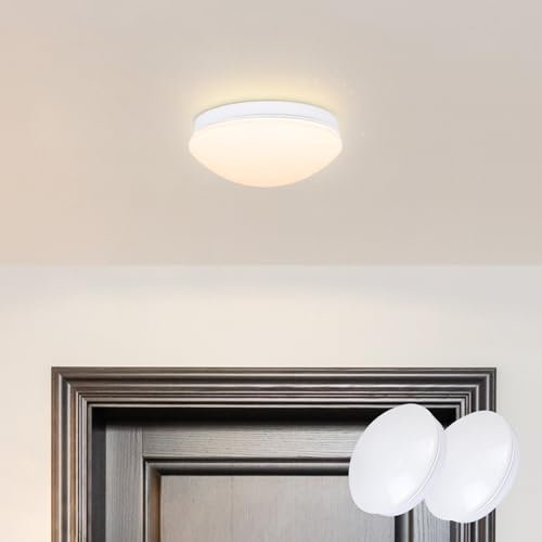 Kowanie 2 Stück Deckenlampe Flur LED Deckenleuchte Küche - Flurlampe Decke 5W kleine Küchenlampe Sternenhimmel Kinderzimmer Warmweiß 3000K Rund Deckenbeleuchtung für Esszimmer Schlafzimmer