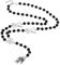 Flongo Satan Rosenkranz Taufe Halskette：Schwarz Beaded Satanic Ziege Mendez Kette mit Baphomet Anhänger Religiöser Schmuck Amulett Schutz Shaitan Herren Damen Halloween religiöse Geschenke