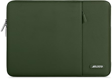 MOSISO 14 inch Laptop Case Sleeve with Accessory Pocket, Army Green