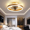 TATANE Led Ceiling Fans with Lights Reversible Remote, 6 Speeds Modern Bedroom Fan Ceiling Light Quiet Φ40cm Dimmable Small Ceiling Fan Light for Living Room,Gold