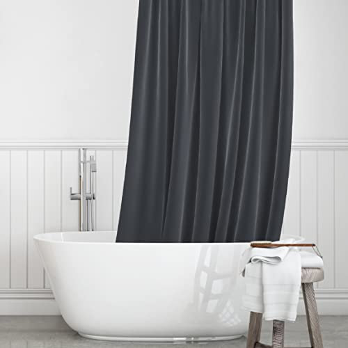 DALINA Textil - Cortinas de Ducha, para baño, bañera, Impermeable, Resistente al Moho, Anti Moho y Impermeables 180 x 180 cm (71 x 71 Pulgada) | 100% Polyester - Negro.