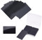 NBEADS 100 hojas de tarjeta de visita de metal, tarjeta de visita con grabado láser de aluminio negro vacío de 8,6 x 5,4 cm para tarjetas de regalo DIY para clientes de oficina