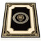 Belle Arti Premium Teppich Wohnzimmer Schlafzimmer Esszimmer Wohnzimmerteppich Kurzflor mit Fransen in Schwarz Gold Designer Mäander Löwen Kopf Muster - modern Rutsch Stop 100% Viskose - 200x280 cm