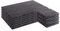 Argon Tableware Marble Placemats & Square Coasters Set - 12pc - Black - Kitchen Dining Table Mats Bar Drinks Coaster Protector Place Mats for Home, Restaurant Catering