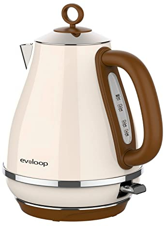 Evoloop 1.7L Electric Kettles, BPA Free Tea Kettle, Hot Water Boiler Heater, Stainless Steel Teapot, Auto Shut-Off & Boil-Dry Protection, 120V/1500W