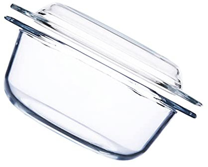 CIYODO 1pieza Olla De Vidrio Templado Con Tapa Para Microondas Y Horno Cazuela De Vidrio Para Cocinar Sopas Y Alimentos