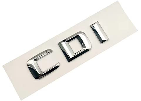 LAZIRO 3D ABS Chrom Buchstaben Auto Kofferraum Aufkleber Emblem Aufkleber passend for Mercedes Benz AMG A45 A160 A180 A200 A260 W176 W177 Zubehör (Color : CDI)