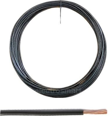 electrosmart 12V 24V 1mm² 16.5 Amps Single Core Copper Automotive Auto Car Marine Stranded Thin Wall Cable/Wire Red or Black (16.5A) (Black, 5m)