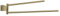 Gedy TONALE Porte-Serviettes Mural Double, Or Mat, Acier Inoxydable, 2,4 x 42 x 7,4 cm