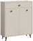 xonox.home Garderobe Notes Schuhkommode Schuhschrank Kommode Highboard Stauraumschrank Front sandbeige melamin Korpus sandbeige matt MDF Tiefzieh, ca. 80x100x35 cm