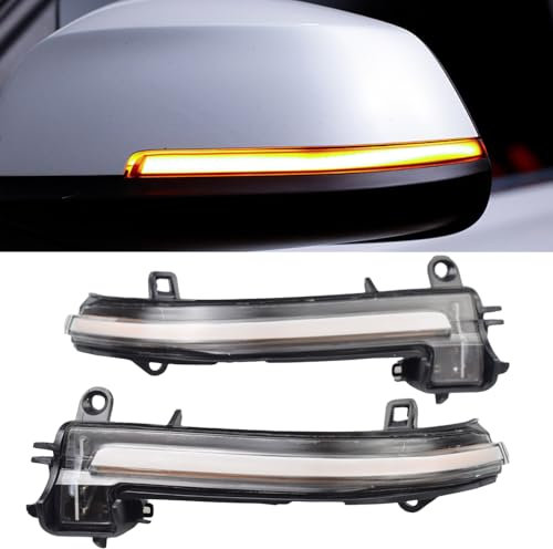 Latral LED Rückspiegel Blinker Paar für BMW 1 2 3 4 Serie F20 F21 LCI F22 F23 F87 M2 F30 LCI F31 LCI F34 GT F32 F33 F36 i3 I01 X1 E84 (Transparent)