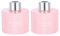 sourcing map 2pcs Empty Glass Diffuser Bottle 140ml/4.7oz Refillable Fragrance Accessories Aromatherapy Jar Container for Replacement Reed Diffuser DIY Home Bathroom Pink with Silver Tone Cap