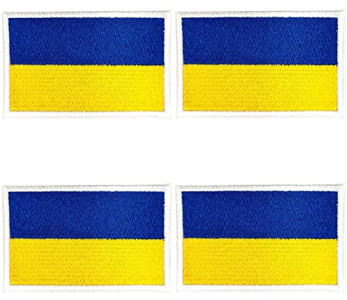 Vobumix 4 Stück Ukraine-flaggen-aufnäher, Ukrainische Armband-aufnäher, Kreative Gestickte Applikationen Für DIY Hut, Tasche, Rucksack-Dekoration