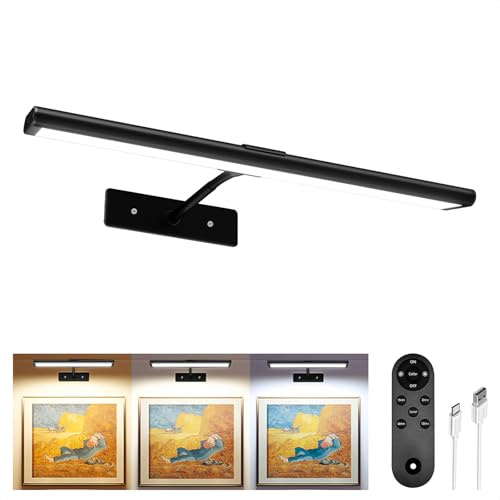 EZVALO Picture Lights for wall, Rechargeable Lights with Remote