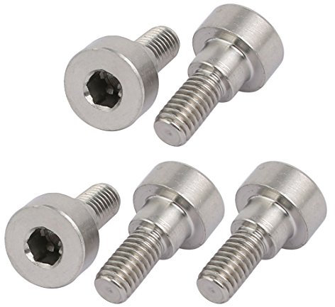 sourcing map 2Stk. 304 Edelstahl Sechskant Schulter Bolzen 8mm Schulter Durchm. 5mm Länge M6 de