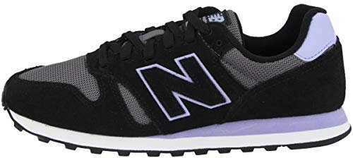 New Balance Damen 373 Sneaker, Schwarz (Black/White Black/White), 38.5 EU