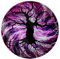 Tree of Life Circular Purple Glass Chopping Board 31x31cm