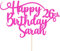 Personalised Happy Birthday Glitter Cake Topper - Pink Any Name & Any Age Glitter Cake Decoration and Sprinkles - Happy Birthday Decorations - Personalised Toppers for Cakes by Cakeshop