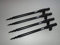 TMC 4 x Angel-Spiralspitze, einfache Schraube, Banksticks, 25 cm-45 cm, 16 mm Durchmesser, Klemme