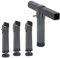4 Métal Reglable Jambes,Pieds de Lit,Pieds de bras de serrage,Pied Sommier Pieds d'armoire Pattes de Meuble,Accessoires pour Cadre De Lit,avec Vis,Tube Carré,Installation à un trou,Gris (27cm/10.6in)