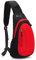Larkumio Sling Brusttasche Große Kapazität Wsserdicht, Nylongewebe Verstellbare Schultergurte Für Outdoor-Sportarten, Umhängetasche Herren, Rot