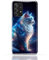 Hülle für Samsung Galaxy S10 Plus Handyhülle Schutzhülle aus Silikon TPU Softcase mit Motiv 3512 leuchtende Katze Blauer Schimmer
