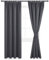 DWCN Vorhänge Blickdicht Gardinen mit Kräuselband Vorhang Schlafzimmer 2er Set H 245 x B 140 cm, Warm Verdunkelungsvorhang mit Vorhang-Krawatten Thermovorhang für Wohnzimmer, Dunkel Grau