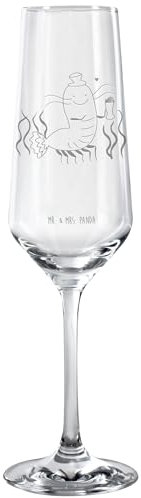 Mr. & Mrs. Panda Sektglas Hummer Weizen - Geschenk, Bier, Spülmaschinenfeste Sektgläser, Bierliebhaber, Sektglas mit Gravur, Kochen, Urlaub, Meer,