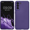 kwmobile Case kompatibel mit Samsung Galaxy S21 FE Hülle - Schutzhülle aus Silikon metallisch schimmernd - Handyhülle Metallic Blauviolett