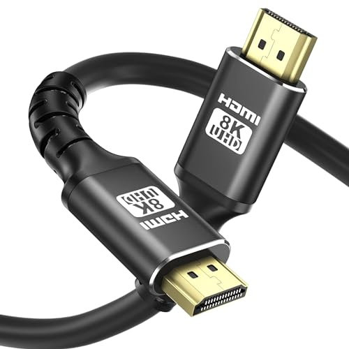 Betron Ultra HD 8K HDMI Cable 2.1, High-Speed, 3D and ARC, 1M Long for TV, PC, Monitor, PS4, PS5, Xbox and Projectors