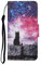 Draamvol for iPhone 16 Case Wallet Shockproof PU Leather Flip Kickstand Bumper Magnetic Closure Soft TPU Inner Phone Cover for iPhone 16 Phone Case with Card Holder, Sky Cat