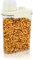 Boîte Rangement Cuisine, Boîte Hermétique Alimentaires en Plastique avec Couvercle, Provision Conservation Placard Organisation Bocaux pour Céréales Pâtes Farine (1 Pièce x 2.8L - Blanc Crème)