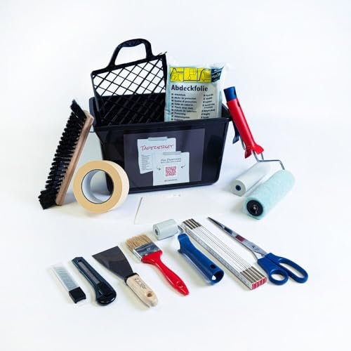 Kit de tapisserie XXL A.S. Création Kit de 15 pièces pour la pose de papier peint Kit de rénovation - Equipement de base pour les projets de tapisserie - 902403