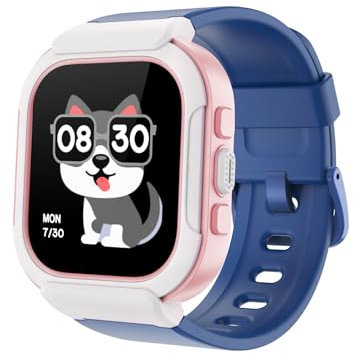 Cloudpoem Montre connectée pour Enfants, Montre de Fitness, Tracker d'activité, Podomètre, Cardio, Sommeil, Jeux Spo2, Montre Intelligente pour Enfants, étanche IP68, pour Filles et garçons