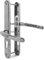TSS UPVC Door Handles Set - Lever Offset Lever - 48mm / 87mm PZ (Centres) - 240mm Screw to Screw - Backplate 270mm X 32mm - Replacement UPVC Door Handles - PVC Door Handle (Polished Chrome)