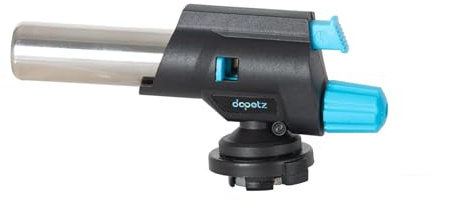 Dapetz ® Blow Torch Fits All Butane Tanks Refillable Kitchen Blow Torch Lighter with Safety Lock and Adjustable Flame Perfect for Desserts, Creme Brulee, BBQ and Baking-Butane Gas Not Included